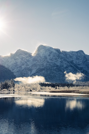 雪山湖泊